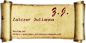 Zalczer Julianna névjegykártya